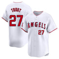 newshops LA.Angels #27 Mike Trout Player White Limited Home Stitched Jerseys