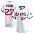 newshops LA.Angels #27 Mike Trout Player White T-shirt Home Limited Stitched Jerseys