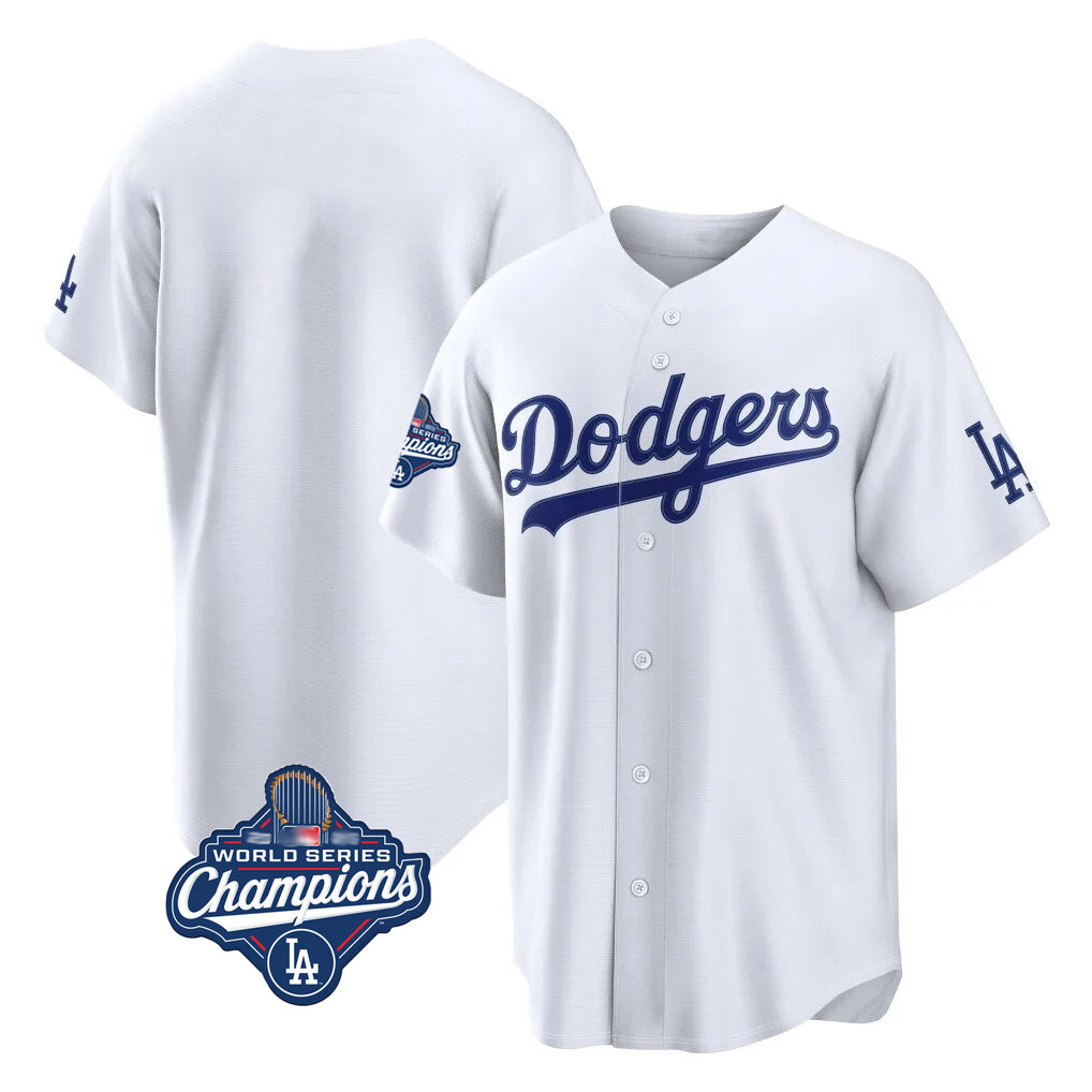 newshops LA.Dodgers Blank Player White Home Game World Series Meet Stitched Jerseys