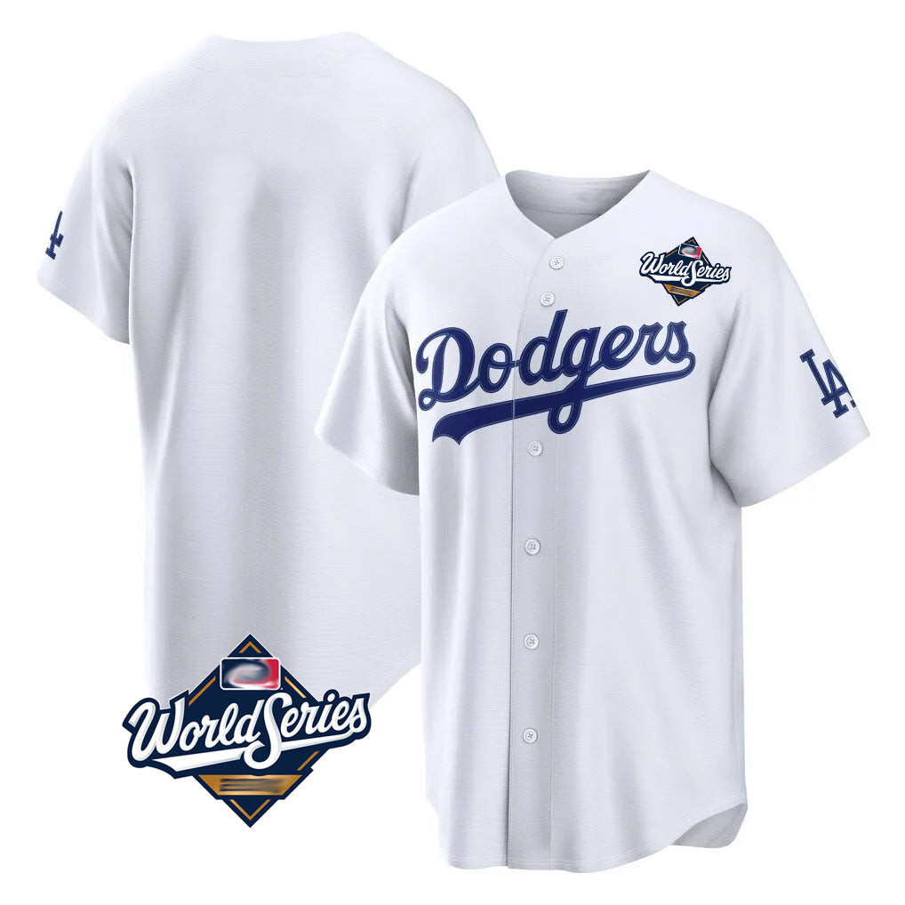 newshops LA.Dodgers Blank Player White Home Game World Series Stitched Jerseys