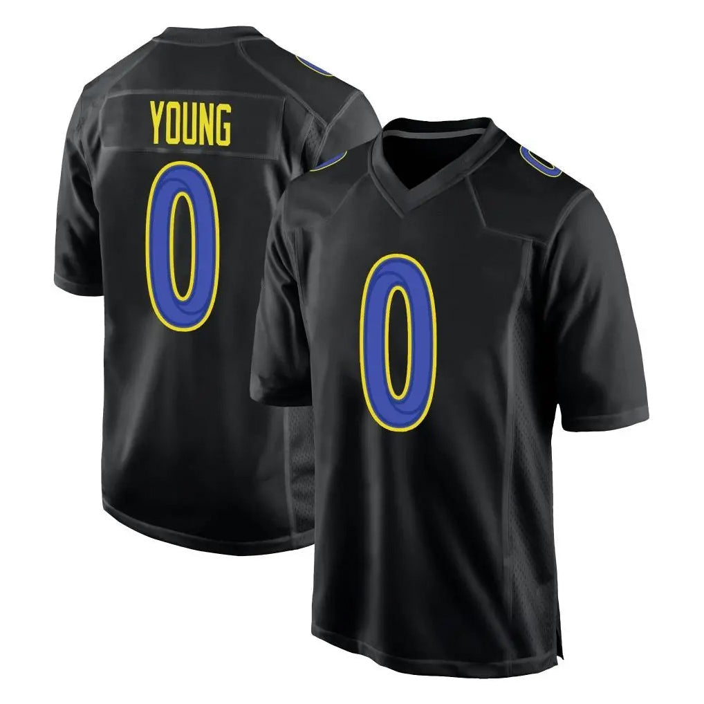 Newshops LA.Rams #0 Byron Young Player Black Fashion Limited Home Game Stitched Jerseys