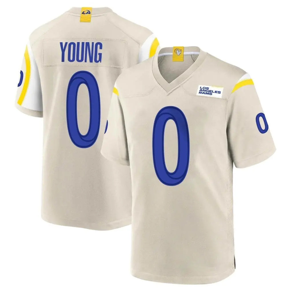 Newshops LA.Rams #0 Byron Young Player Bone Home Game Stitched Jerseys