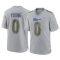 Newshops LA.Rams #0 Byron Young Player Gray Atmosphere Fashion Home Game Stitched Jerseys