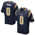 Newshops LA.Rams #0 Byron Young Player Navy Home Game Stitched Jerseys