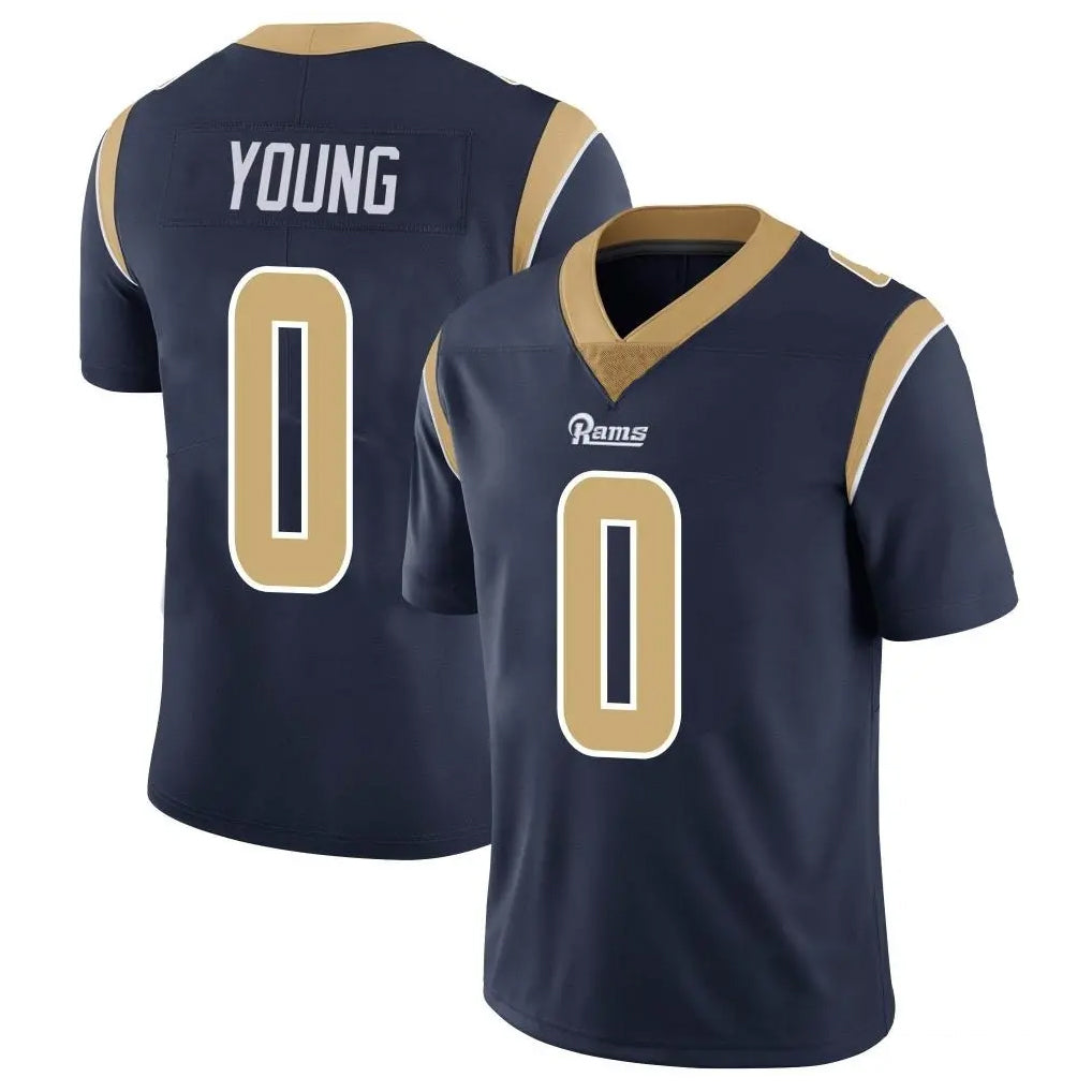 Newshops LA.Rams #0 Byron Young Player Navy Limited Vapor Untouchable Home Game Stitched Jerseys
