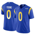 Newshops LA.Rams #0 Byron Young Player Royal Limited Vapor F.U.S.E. Home Game Stitched Jerseys