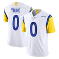 Newshops LA.Rams #0 Byron Young Player White Limited Vapor Untouchable Home Game Stitched Jerseys