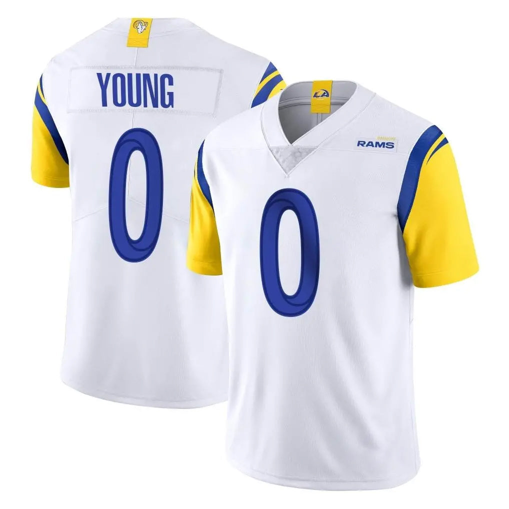 Newshops LA.Rams #0 Byron Young Player White Limited Vapor Untouchable Home Game Stitched Jerseys