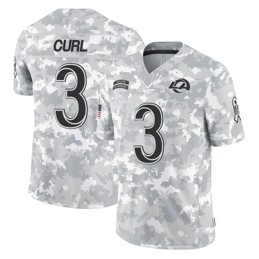 Newshops LA.Rams #3 Kam Curl Player Arctic Camo Salute To Service Limited Game Stitched Jerseys