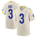 Newshops LA.Rams #3 Kam Curl Player Bone Home Game Stitched Jerseys
