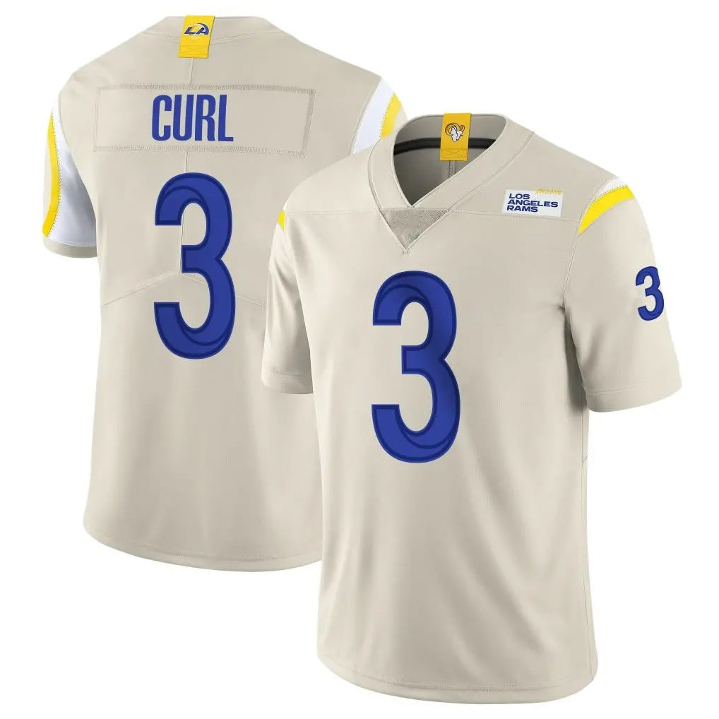 Newshops LA.Rams #3 Kam Curl Player Bone Limited Vapor Home Game Stitched Jerseys