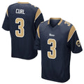 Newshops LA.Rams #3 Kam Curl Player Navy Home Game Stitched Jerseys