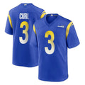 Newshops LA.Rams #3 Kam Curl Player Royal Home Game Stitched Jerseys