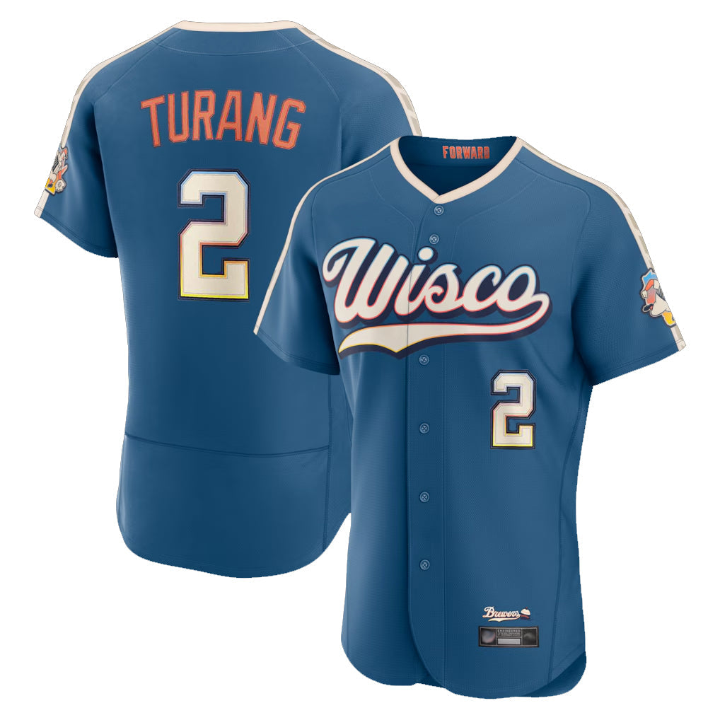 newshops M.Brewers #2 Brice Turang Player Blue 2026 City Connect Home Limited Elite Stitched Jerseys