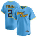 newshops M.Brewers #2 Brice Turang Player Light Blue City Connect Home Limited Stitched Jerseys