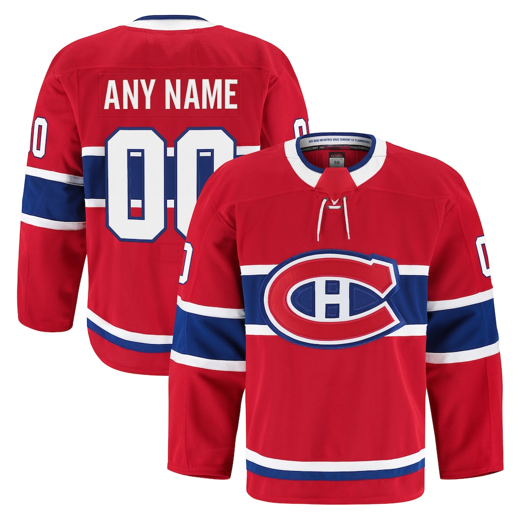 Newshops Custom M.Canadiens Red Home Authentic Pro Jerseys