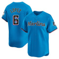 newshops M.Marlins #6 Otto Lopez Player Blue Home Limited Stitched Jerseys