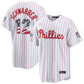 Newshop P.Phillies #12 Kyle Schwarber Player White 2026 All-Star Edition Stars & Stripes Home Game Stitched Jerseys