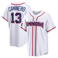 Newshop T.Bay Rays #13 Junior Caminero Player White 2026 World Classic Limited Stitched Jerseys